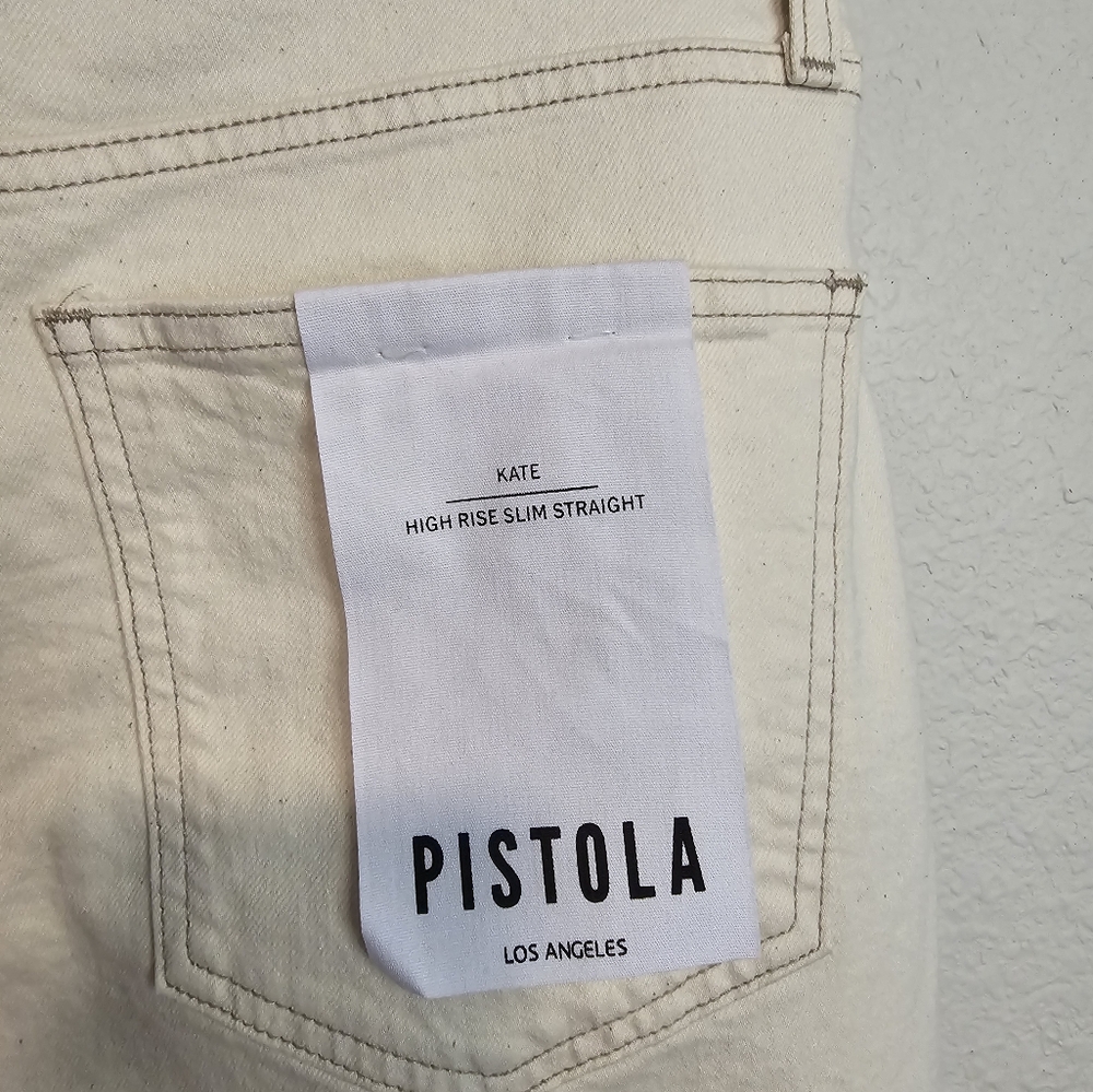 NWT Pistola Kate High Rise Slim Straight  Leg Jeans Size 32 - Picture 3 of 5